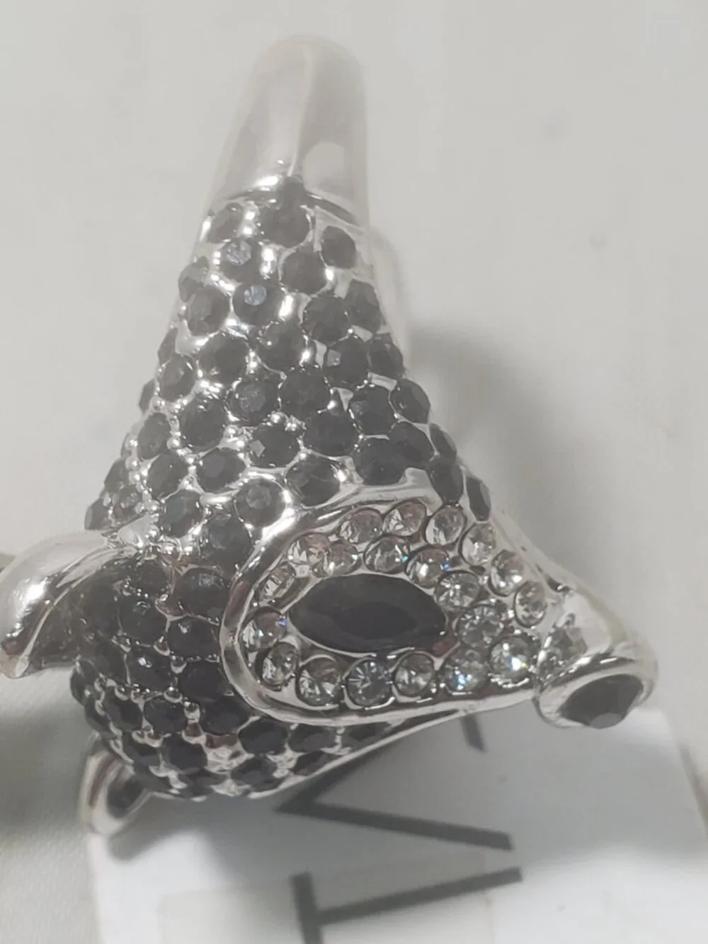 Vetta Whimsical Fox Wrap Ring with Pave Rhinestones – Size 7.5